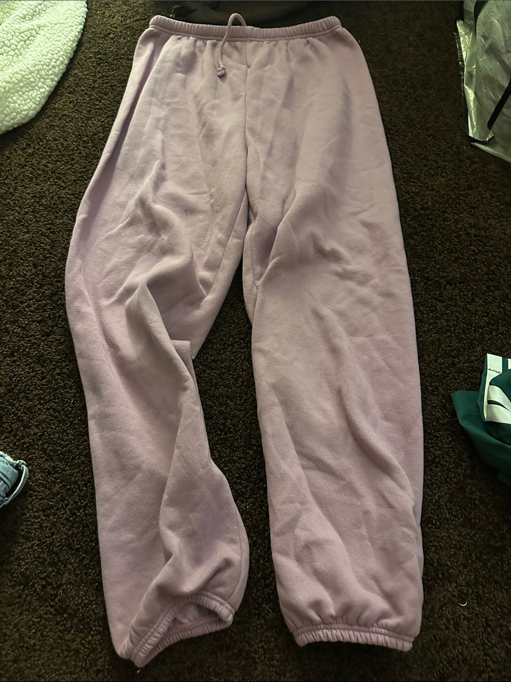 Light Lavender Fleece Jogger Pants